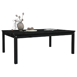 Acheter Maison Chic Table de jardin | Table d'extérieur noir 121x82,5x45 cm bois massif de pin -GKD43726