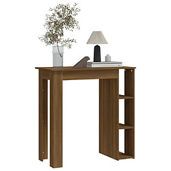 Acheter vidaXL Table de bar avec étagère chêne marron bois d'ingénierie