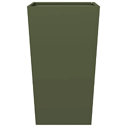 Acheter vidaXL Jardinière vert olive 45x45x75 cm acier