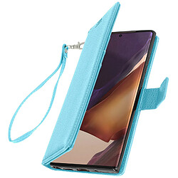 Avizar Housse Samsung Galaxy Note 20 Ultra Porte-carte Support Vidéo Dragonne bleu