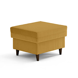 Lisa Design Brooke - pouf en velours pieds en bois