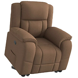 vidaXL Fauteuil inclinable Marron Tissu