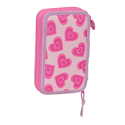 Plumier double Barbie Love Rose 12.5 x 19.5 x 4 cm 28 Pièces pas cher