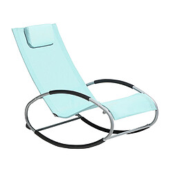 Beliani Chaise longue Métal Bleu clair CAMPO