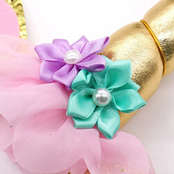 Avis Wewoo Fashion Girls DIY Unicorn Party Bande De Cheveux Golden Animal Cornu Fleur Gaze Bandeau Accessoires Enfants Chapeaux (Or)