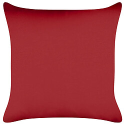 Beliani Lot de 2 coussins GUMDROP Velours 45 x 45 cm À pois Broderie Rouge pas cher