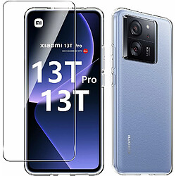 Xeptio Pack coque transparente en TPU et vitre en verre trempé pour Xiaomi 13T / 13T Pro 5G -