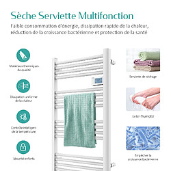 Avis EMKE Sèche-serviette électrique Aluminium Commande tactile Température réglable - 540 x 960 mm Blanc 500W