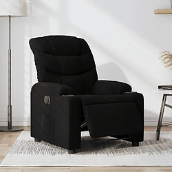 vidaXL Fauteuil inclinable électrique Noir Tissu