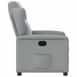 Avis vidaXL Fauteuil inclinable Gris clair Tissu