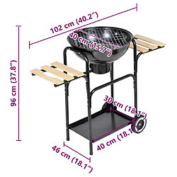 Avis vidaXL Barbecue au charbon de bois Hawai