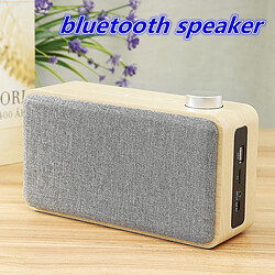 Universal Haut-parleur Bluetooth sans fil en bois 1500mAh Hands Free Bass Subswoofer Loudspeaker Prise en charge TF Carte