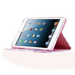 Wewoo Smart Cover rose pour iPad mini 1/2/3 Peinture Motif Horizontal Flip Housse en cuir avec support pas cher