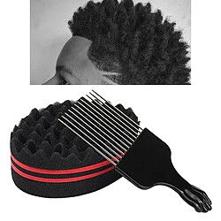 Éponge De Brosse à Cheveux De Coiffeur De Vague Pour Dreads Afro Locs Outil De Bobine De Torsion De Boucle pas cher