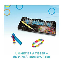 Bandai Rainbow Loom Original Fabrication de Bracelets Metier a Tisser avec 600 elastiques pas cher