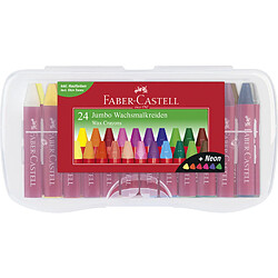 FABER-CASTELL Craies triangulaires à la cire Jumbo, étui 24 ()