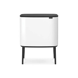 Poubelle 2 seaux 11+23l blanc - 313547 - BRABANTIA