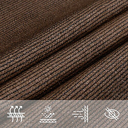 Acheter vidaXL Voile d'ombrage 160 g/m² Marron 5x6x6 m PEHD