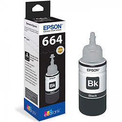 Cartouche d'Encre - Imprimante Bouteille d'encre Epson Ecotank T6641 - 70ml Noir (C13T664140)