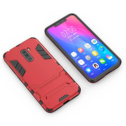 Wewoo Coque Housse antichoc PC + TPU pour Xiaomi Pocophone F1, avec support (rouge)