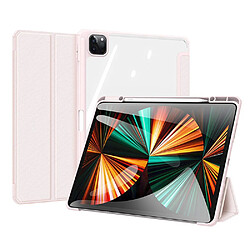 Dux Ducis Etui en PU Prime avec support tri-pliure rose clair pour votre Apple iPad Pro 12.9 pouces 2021/2020/2018