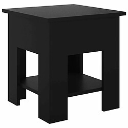 Maison Chic Table basse,Table Console Table d'appoint, Table pour salon Noir 40x40x42 cm Bois d'ingénierie -MN70082