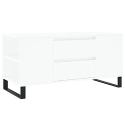 vidaXL Table basse blanc 102x44,5x50 cm bois d'ingénierie