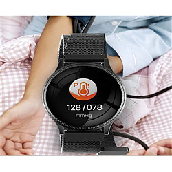 Acheter YP Select 1.22 pouces Écran couleur Pression artérielle Moniteur de fréquence cardiaque Sport Bluetooth Montre-bracelet intelligente-Noir