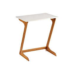 Table d'appoint bout de canapé table auxiliaire en bambou 60x40x69cm+GIFTDECOR