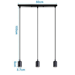 Acheter Stoex Luminaire Suspension Douille de lampe E27 avec Support de Barre 50cm, Lampe de P