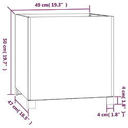 vidaXL Jardinières avec pieds 2 pcs Rouillé 49x47x50 cm Acier corten pas cher