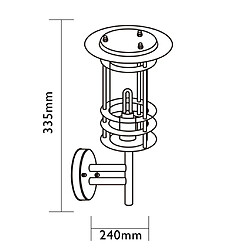 Acheter Luxform Lampe murale de jardin Phoenix Argenté 230 V LUX1706S