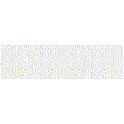 Alter Tapis de cuisine, 100% Made in Italy, Tapis antitache avec impression numérique, Tapis antidérapant et lavable, Modèle Cristobal, 280x52 cm