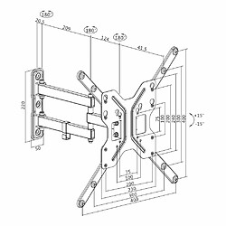 LogiLink BP0004 Support TV Mural Noir