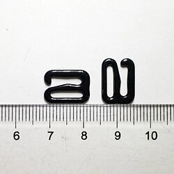 100x métal noir lingerie matériel clip de couture crochet oeil 10mm pour bretelles de soutien-gorge