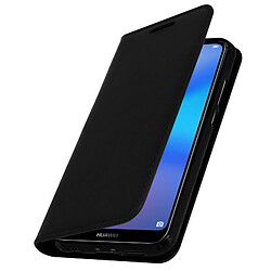 Avizar Etui Huawei P20 Lite Housse Cuir Portefeuille Fonction Support - Noir