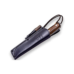 Couteau de chasse Joker "Nomad" CN125-P, lame de 12,7 cm, étui en cuir noir, mango noyer, comprend un silex, Outil pour la pêche, la chasse, le camping et la randonnée