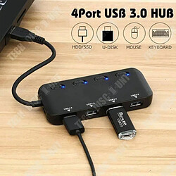 Acheter Tech Discount TD® Hub USB 3.0 Multiprise, Multi 4 Ports USB Multiple Ultra Fin avec Voyants de Commutateurs d'alimentation Individuels