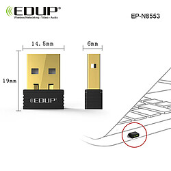 Adaptateur WiFi EP-N8553 150 Mbps Prend en charge Soft AP pour établir un réseau LAN sans fil rapide Conforme à winXP, winvista, Win7 / 8 / 8.1, Mc10.10.1-4, linuxV3.0.0.4