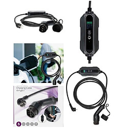 NEDIS Chargeur VOITURE ELECTRIQUE Portable Prise CEE 5.0m pour Véhicule Électrique de Type 2 Chargeur portatif de véhicule électrique 3680