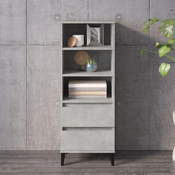 vidaXL Buffet haut Gris béton 40x36x110 cm Bois d'ingénierie