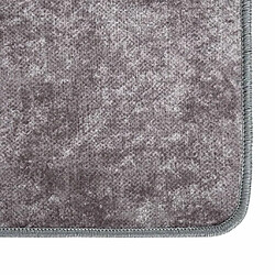 Avis vidaXL Tapis lavable antidérapant 190x300 cm gris