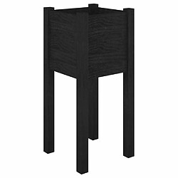 Acheter Maison Chic Lot de 2 Jardinières d'extérieur,Bac à fleurs - pot de fleur Noir 31x31x70 cm Bois de pin -GKD55663