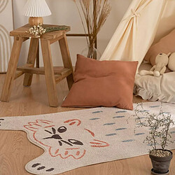 Universal 80 * 160cm Cartoon Animals Series Tapis Espace de jeux pour enfants Tapis mignon peau de tigre Imprimé en 3D Téléphone mobile Chambre à coucher Jeu Tapis Maison Tapis(blanche) pas cher