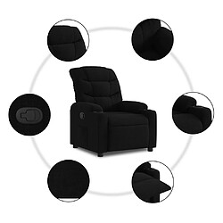 Acheter vidaXL Fauteuil inclinable Noir Tissu