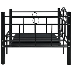 Acheter vidaXL Cadre de lit de repos sans matelas Noir Métal 90x200cm