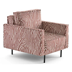 Lisa Design Charlie - fauteuil zèbre en velours