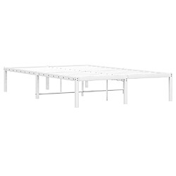 Acheter Maison Chic Lit Moderne Chambre - Cadre/structure de lit pour adulte métal blanc 120x190 cm -MN37935