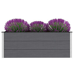 Maison Chic Jardinière,Lit surélevé de jardin - Bac à fleurs - pot de fleur WPC 150x50x54 cm Gris -GKD73045