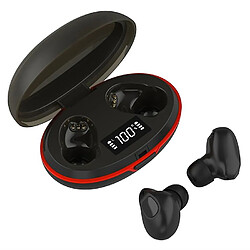 Universal A1 TWS IPX4 étanche Bluetooth 5.0 casque Bluetooth intelligent avec affichage numérique et boîtier de charge.